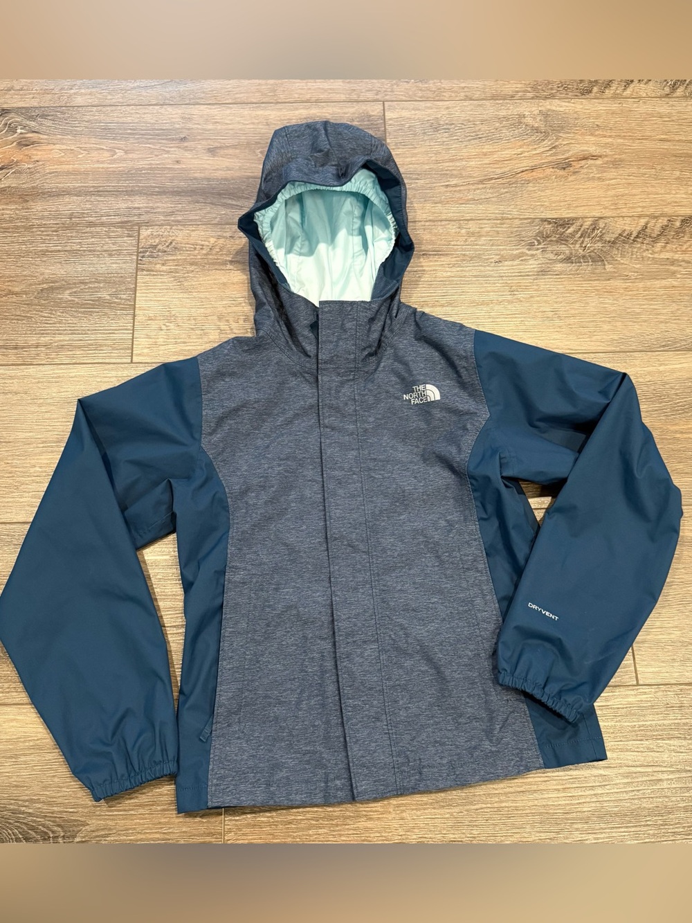 The North Face Kids' Dry Vent 2 Tone Navy Hooded Rain Jacket
